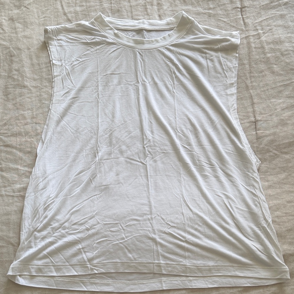 Girlfriend Collective Sleeveless Cream Top NWOT Large